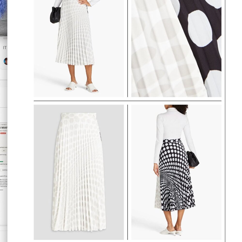 MM6 Polka Dot Pleated Skirt NWT - Picture 4 of 9